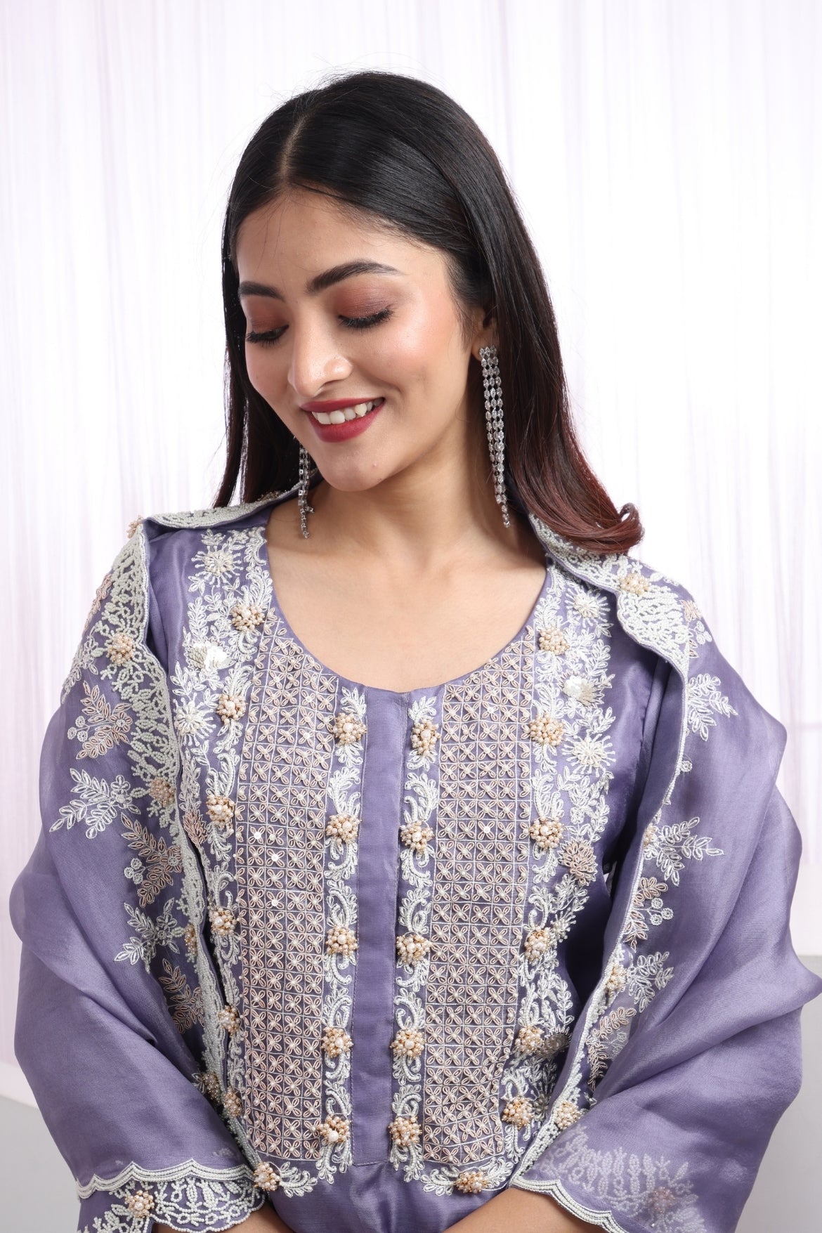 Zehra Lavender Luxe Sharara Suit