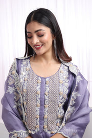 Zehra Lavender Luxe Sharara Suit