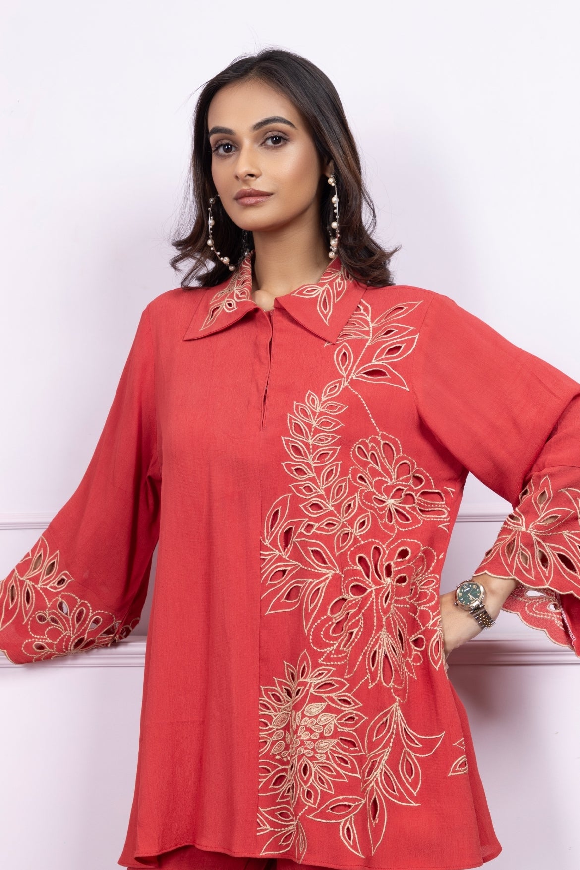 Serafina Cutwork Ensemble Co-ord Set