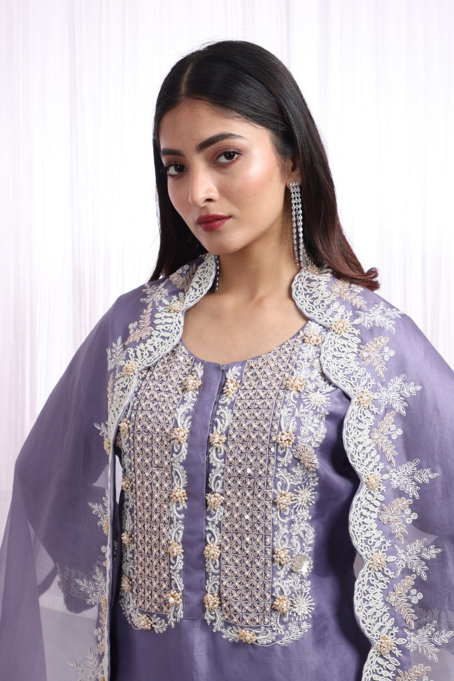 Zehra Lavender Luxe Sharara Suit