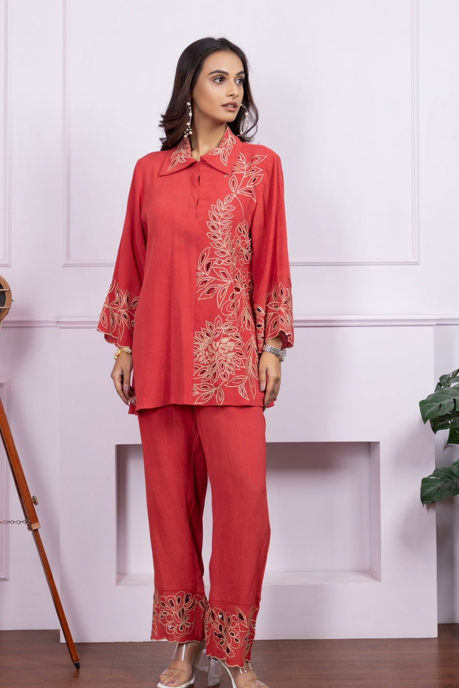 Serafina Cutwork Ensemble Co-ord Set