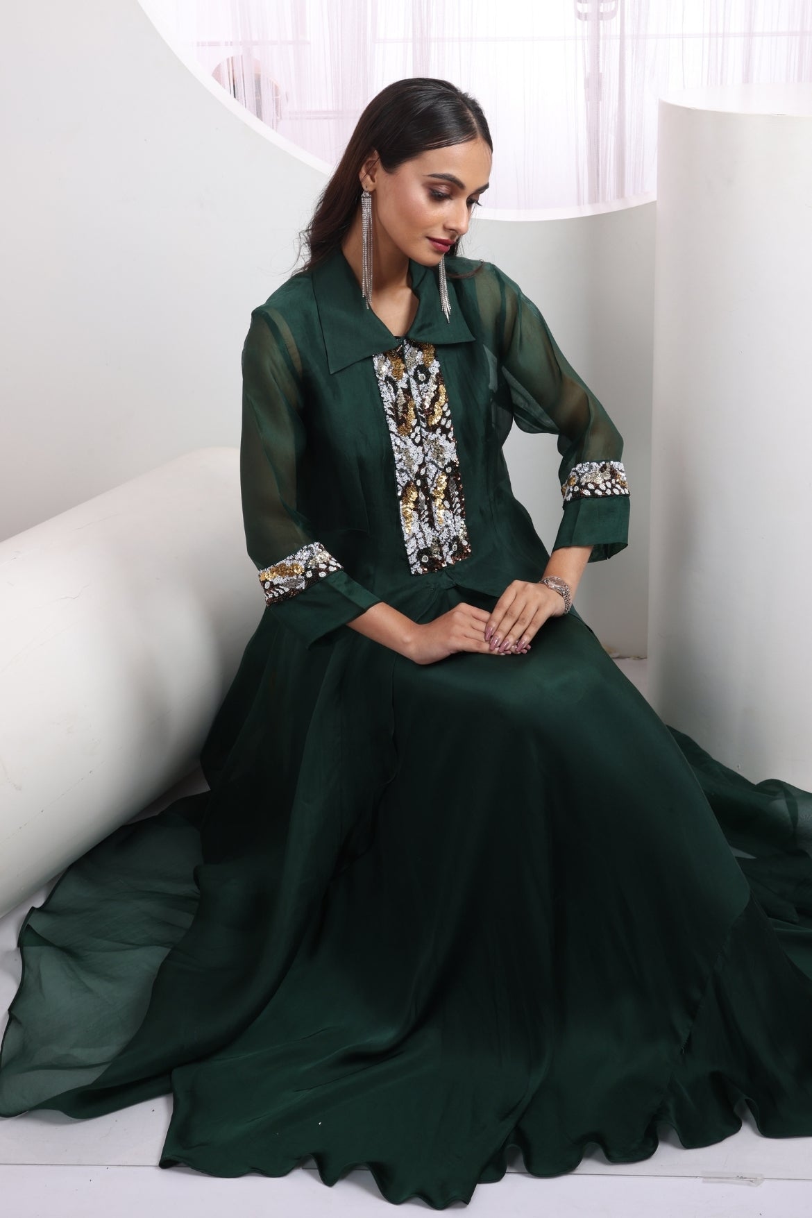 Eira Midnight Bloom Jacket Gown