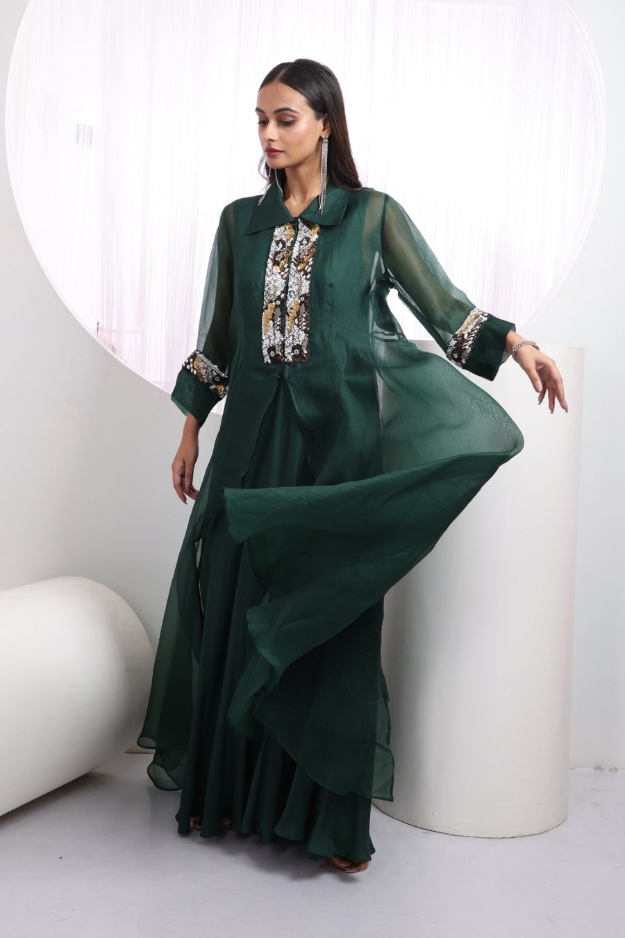 Eira Midnight Bloom Jacket Gown