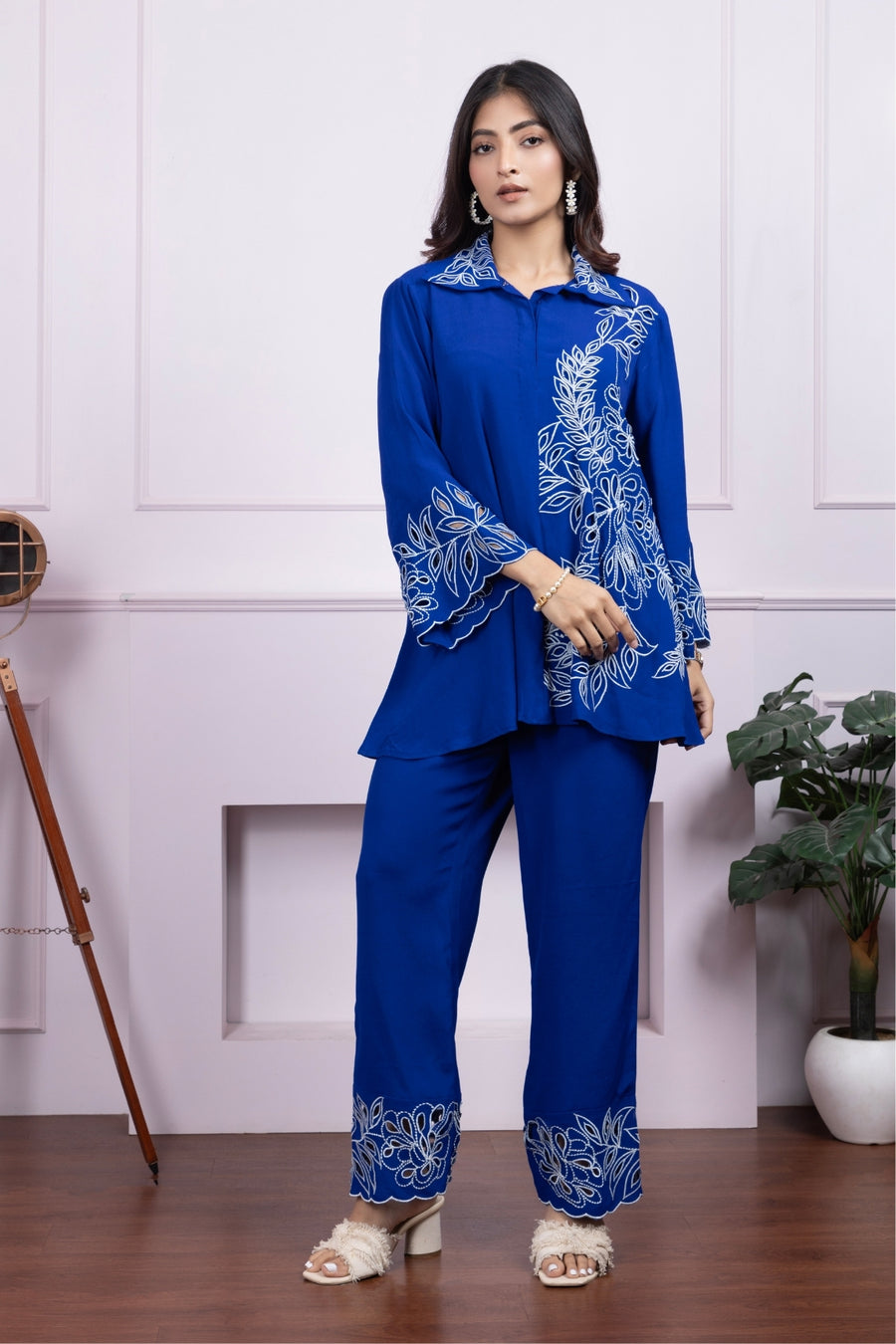 Serafina Cutwork Ensemble Co-ord Set