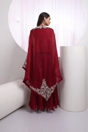 Zunaira Emerald Elegance Embroidered Organza Set