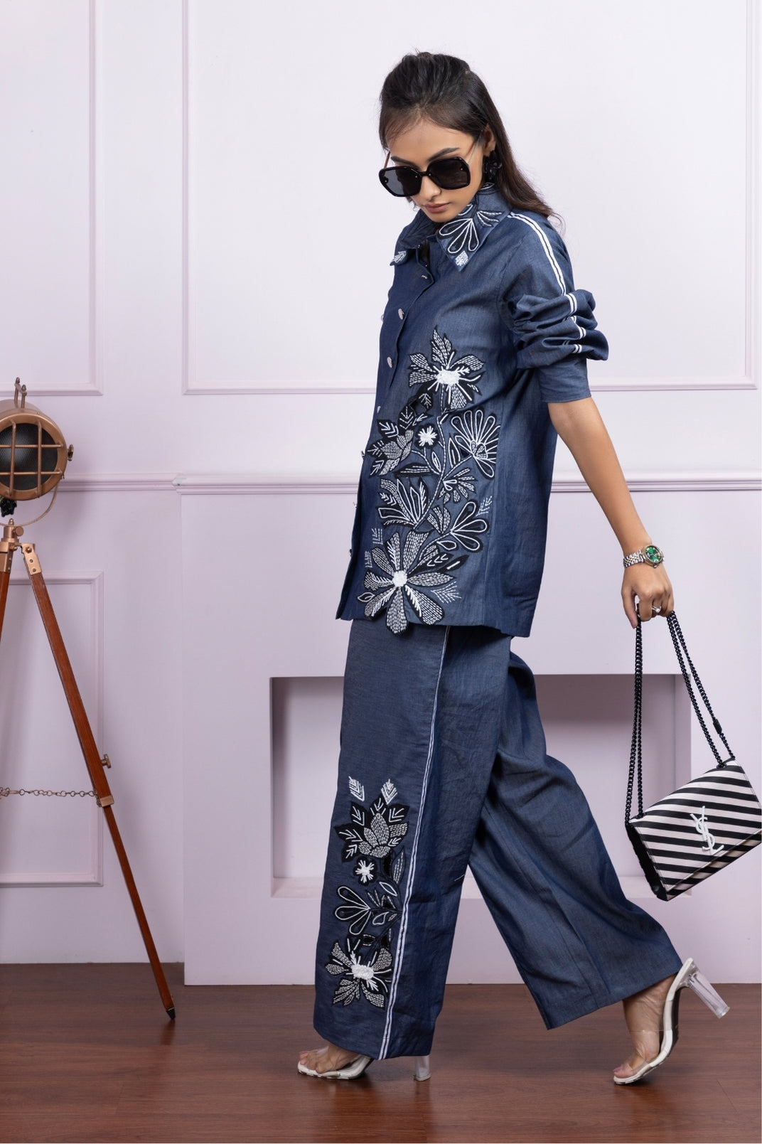 Floral Denim Muse Co-Ord set