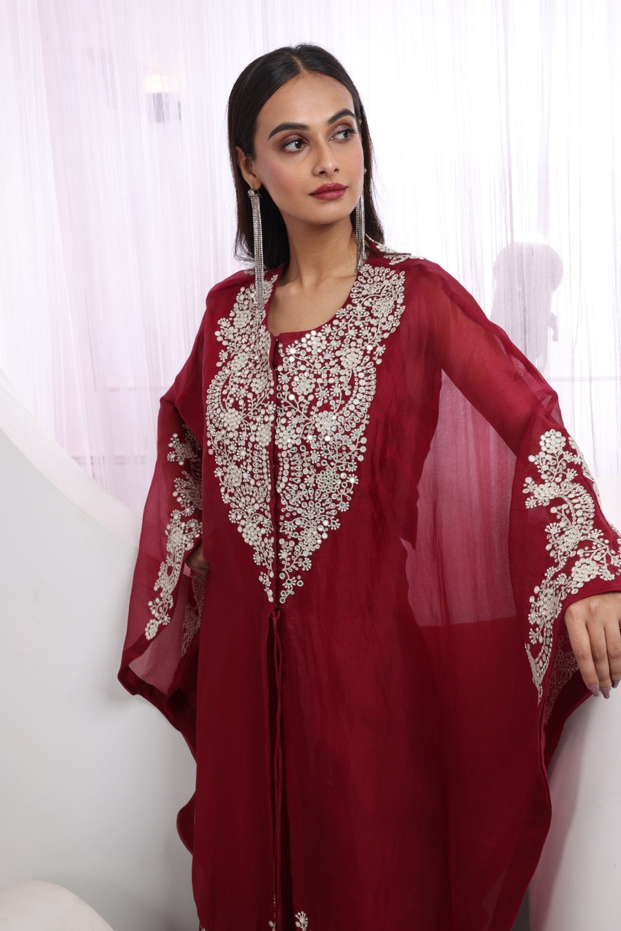 Zunaira Emerald Elegance Embroidered Organza Set