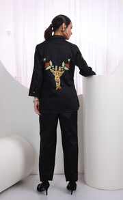 Denim Giraffe  Co-Ord Set Black