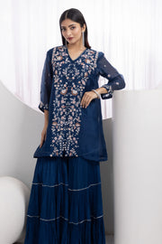 Nazakat Peplum  Sharara Set