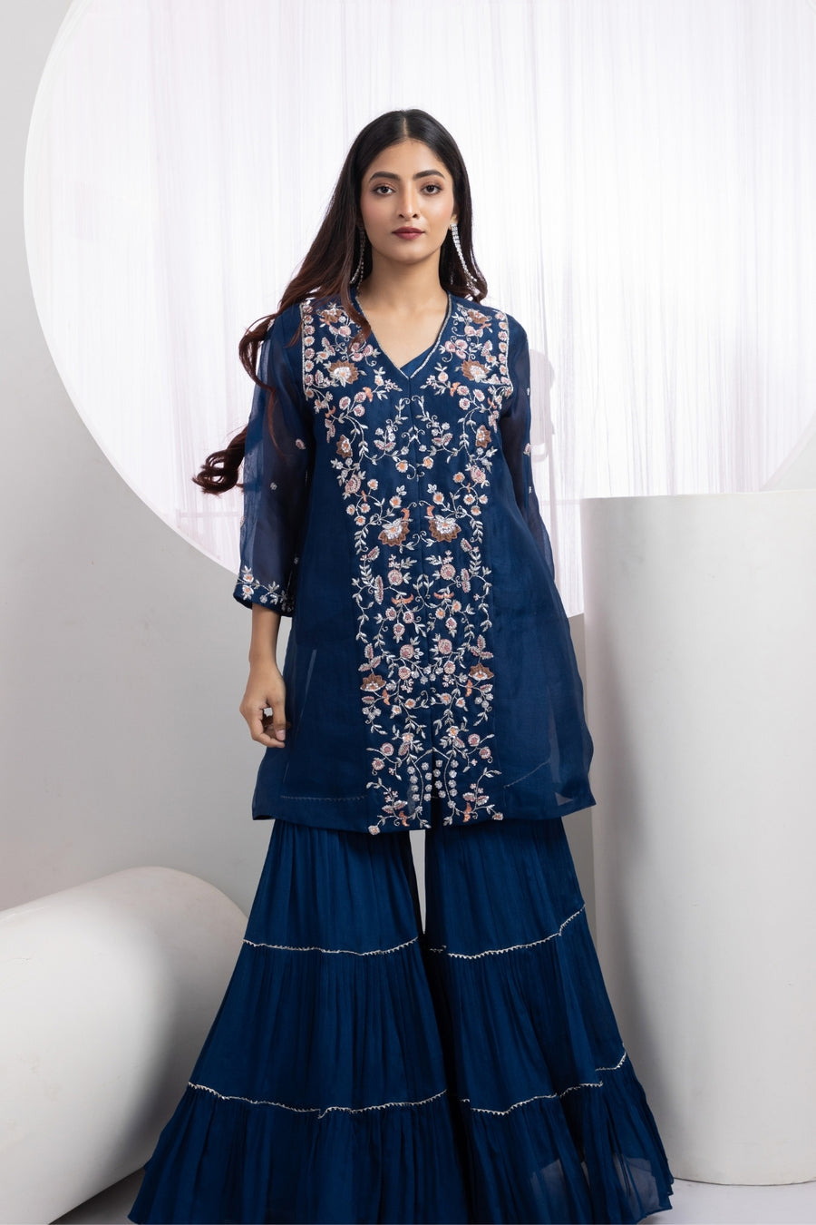 Nazakat Peplum  Sharara Set