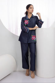 Stripe Rose Denim
Dress