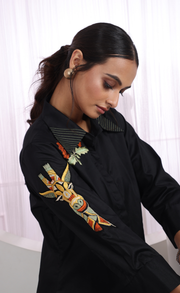 Denim Giraffe  Co-Ord Set Black