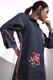 Stripe Rose Denim
Dress