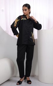 Denim Giraffe  Co-Ord Set Black