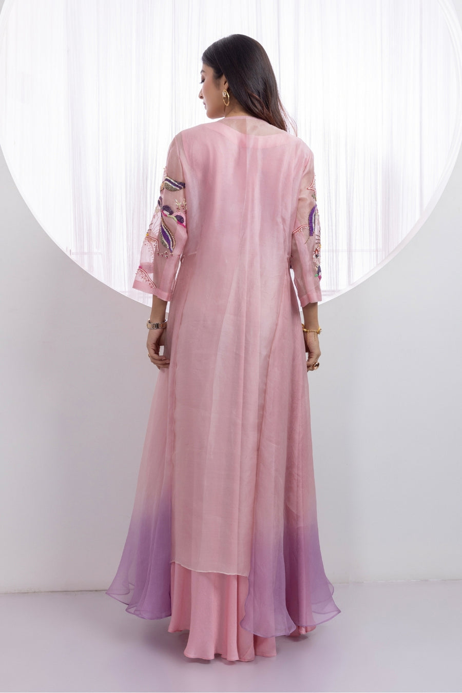 Blush Blossom Jacket Gown Set