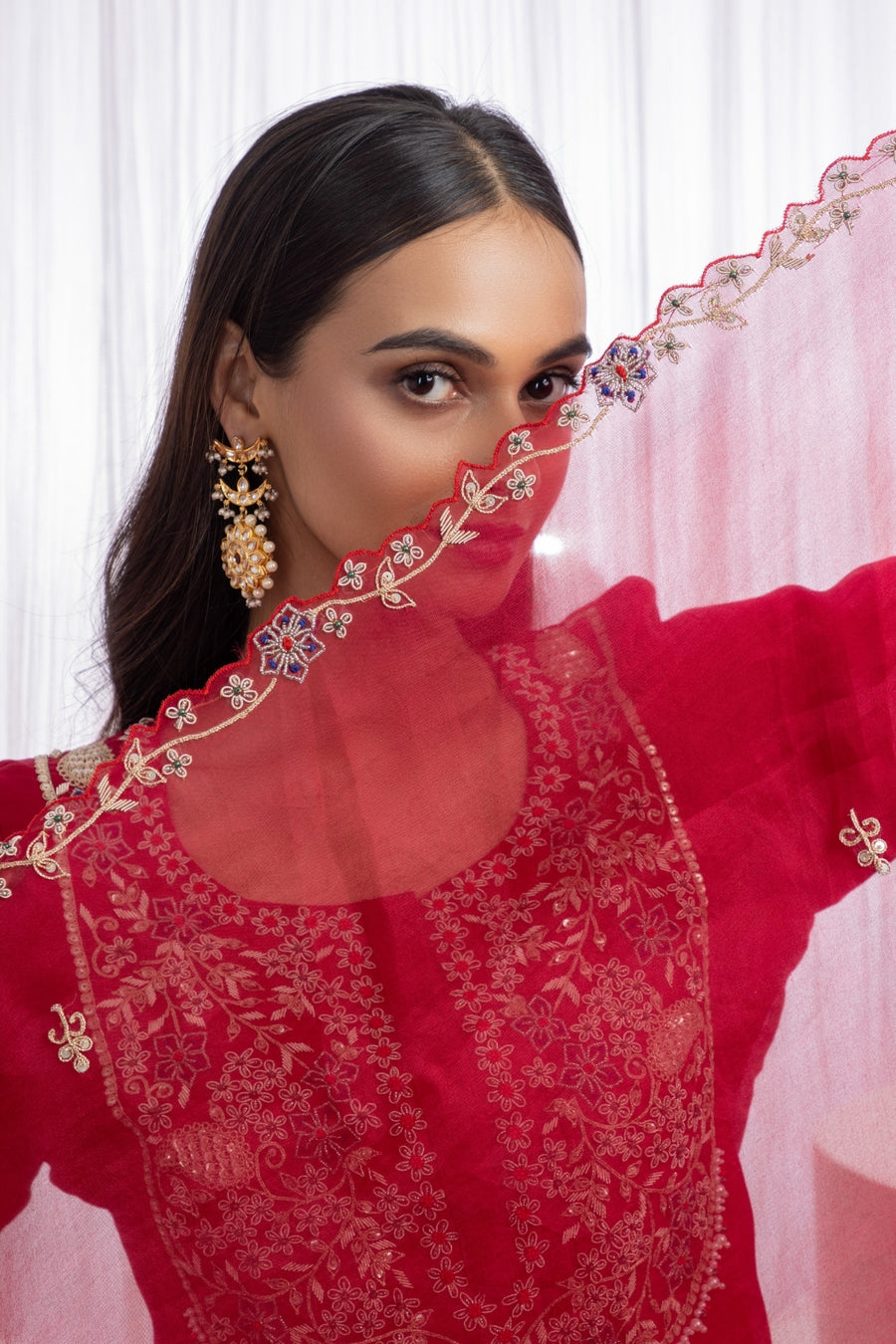 Regal Rouge Zardozi Kurta Sharara Set