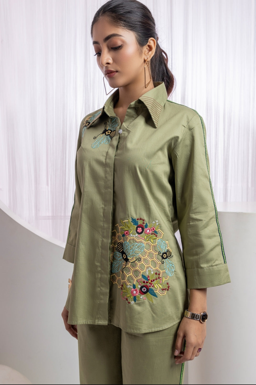 Pista Green Bees Co-Ord Set