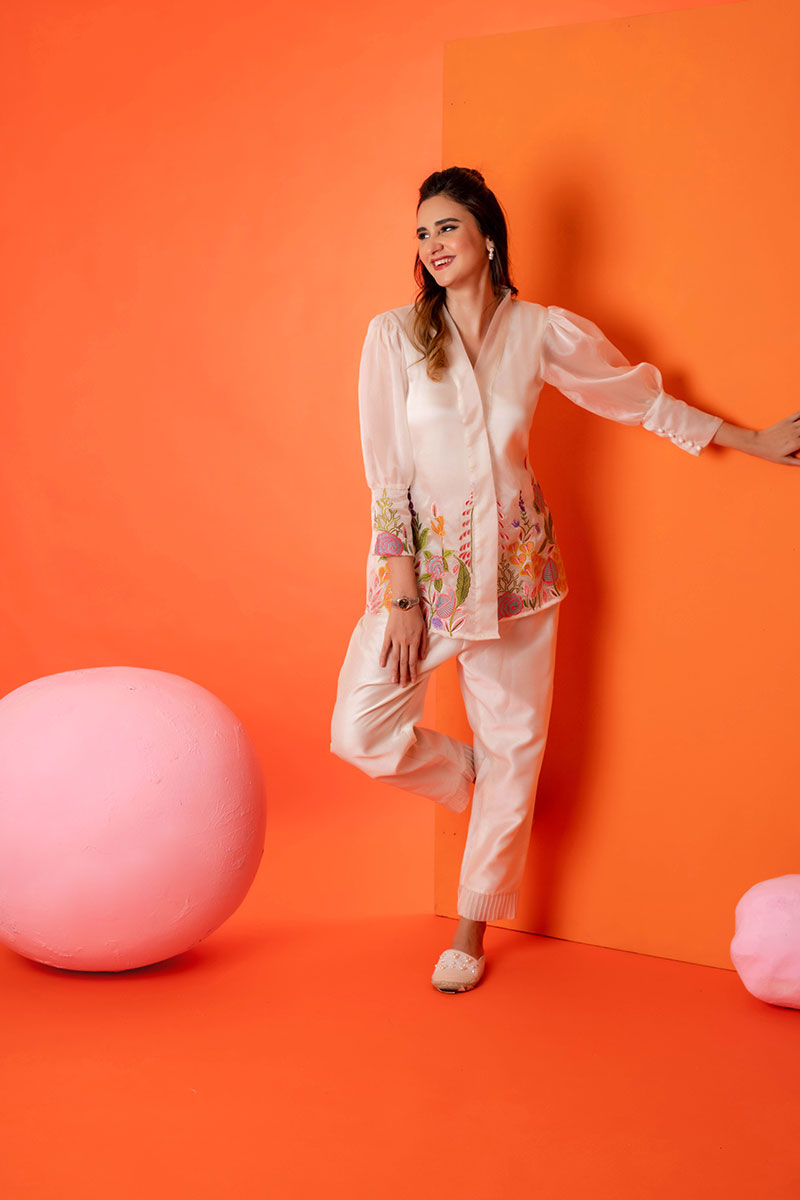 Priscilla Co-Ord Set In Ivory