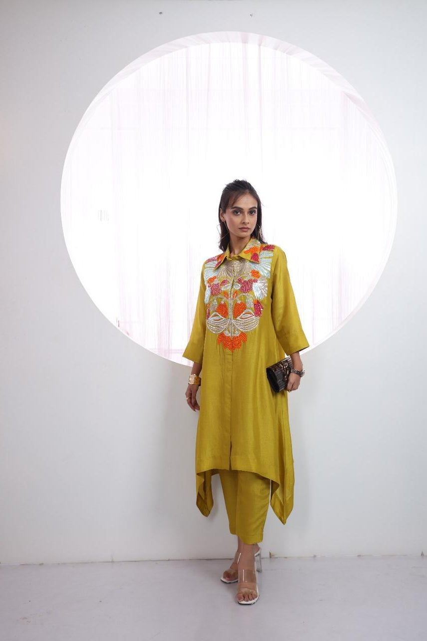 Floral Sunshine Kurta Set With Pants