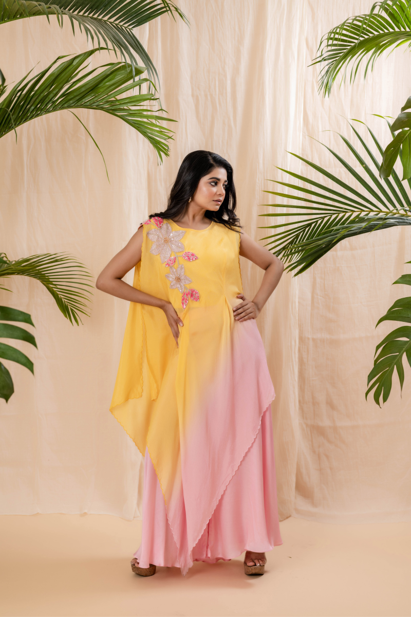 Veronica Pleated Cape Set