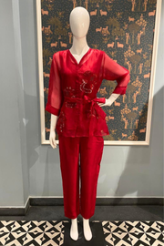 Scarlet Tie-up Bloom Coord Set