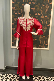 Ethreal 3d Embroidered Jacket Set
