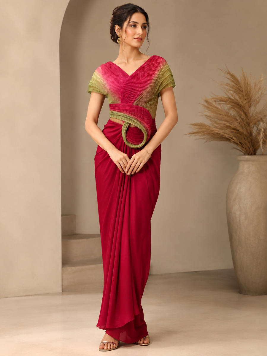 Fushsia Fusion boned top