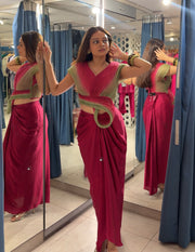 Fushsia Fusion boned top