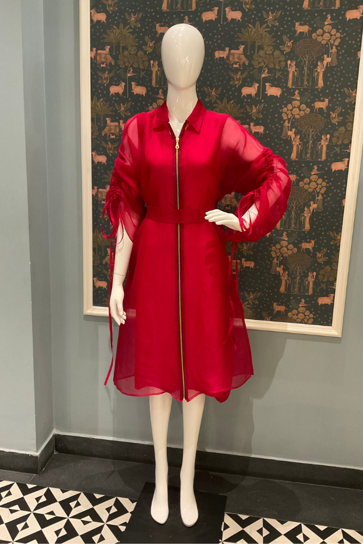 Cherry Blaze Organza Dress