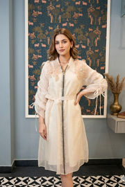 Ivory Bloom Organza Dress