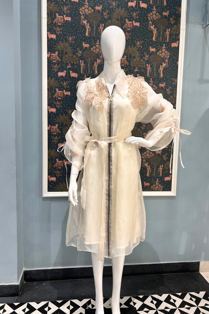 Ivory Bloom Organza Dress